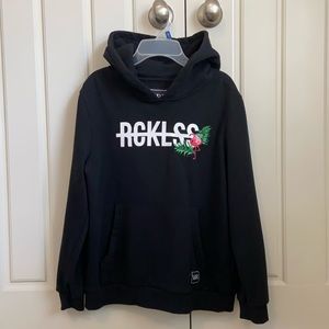 black hoodie